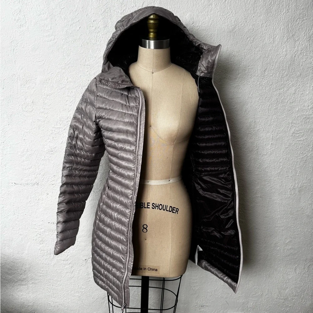 Arc'teryx Nuri long down coat - light lavender - Picture 7 of 9